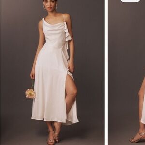 BHLDN Ivory Asymmetrical Dress